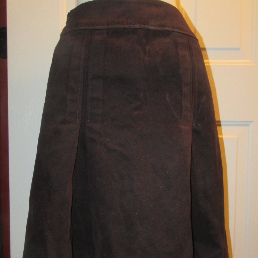 Zara Basic A-Line Black Brushed Cotton Skirt With… - image 5